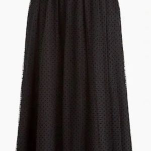 J. Crew black tulle skirt with dots